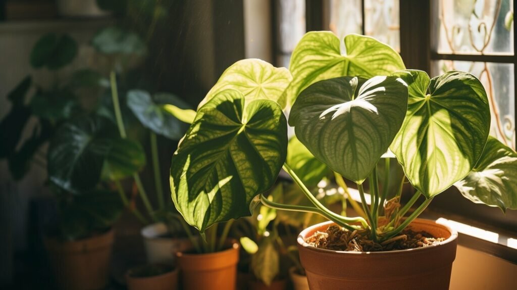 Suitable lighting conditions for alocasia plants
